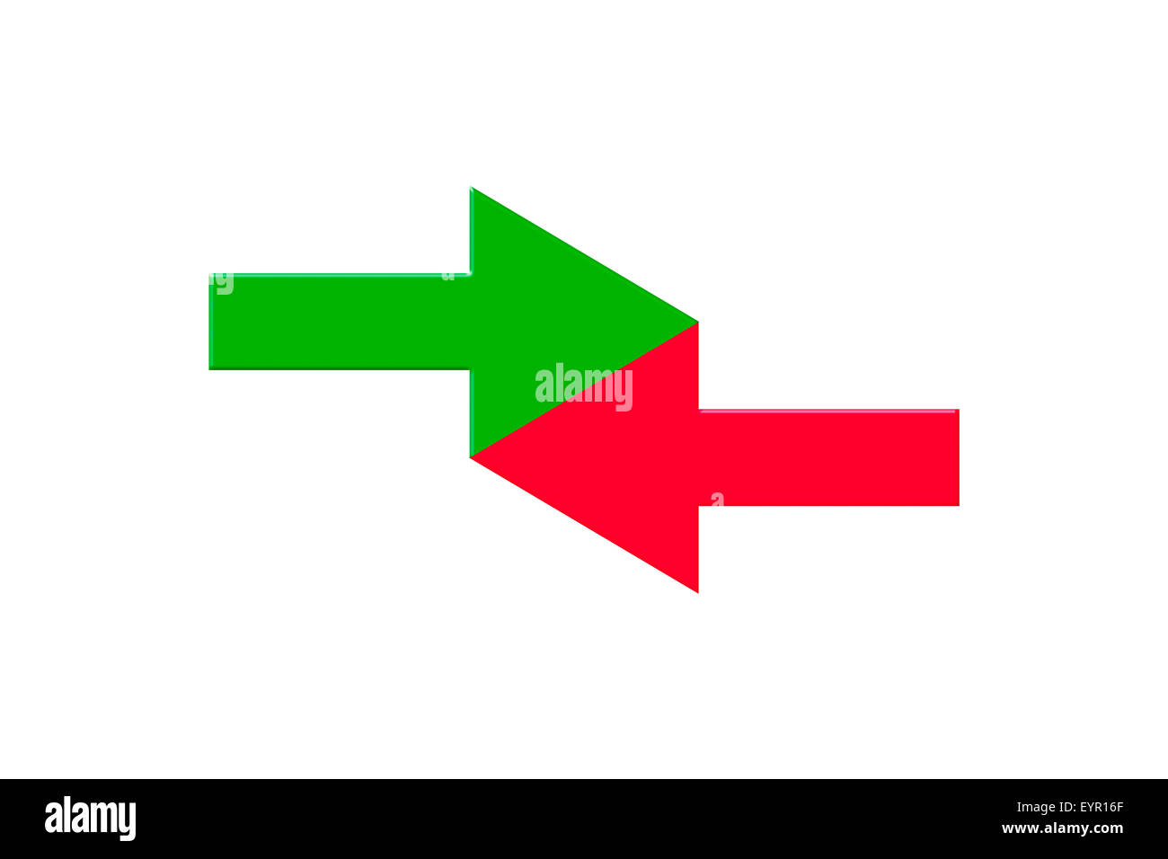 green arrow red arrow show