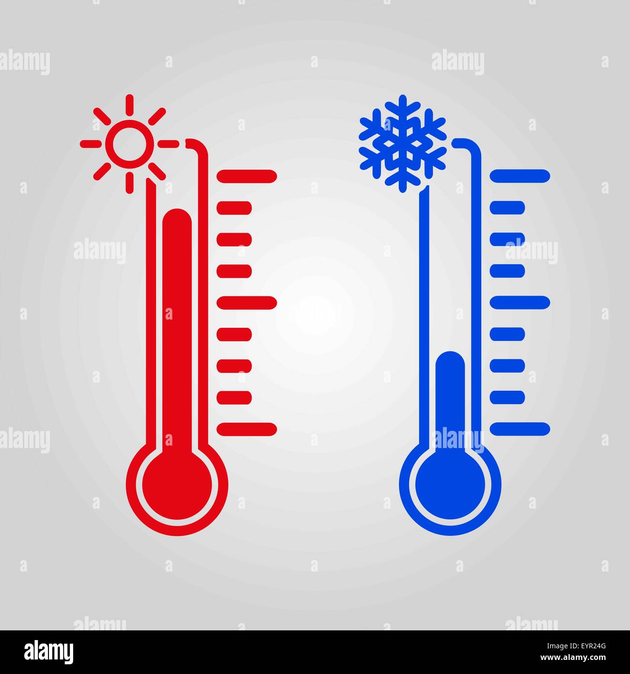 The thermometer icon. High and Low temperature Stock Vector Image & Art