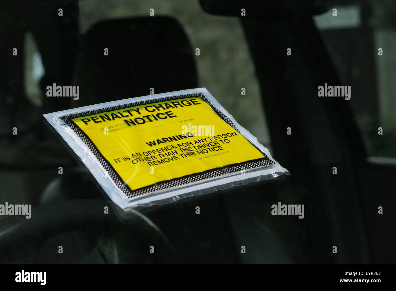 Closeup of a UK parking ticket (penalty charge notice) Stock Photo