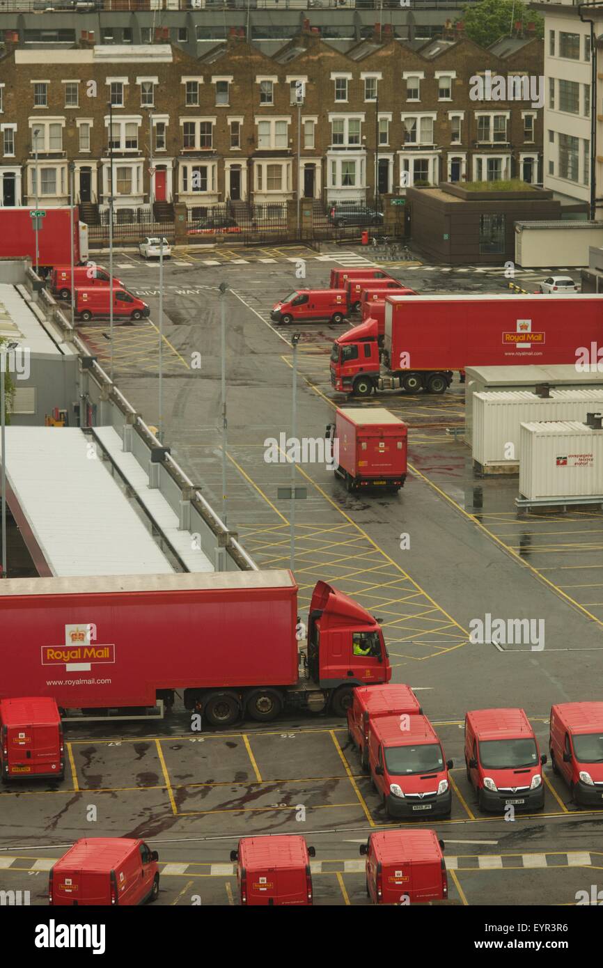 Vertical elevated view of Mount Pleasant Mail Centre Farringdon Rd