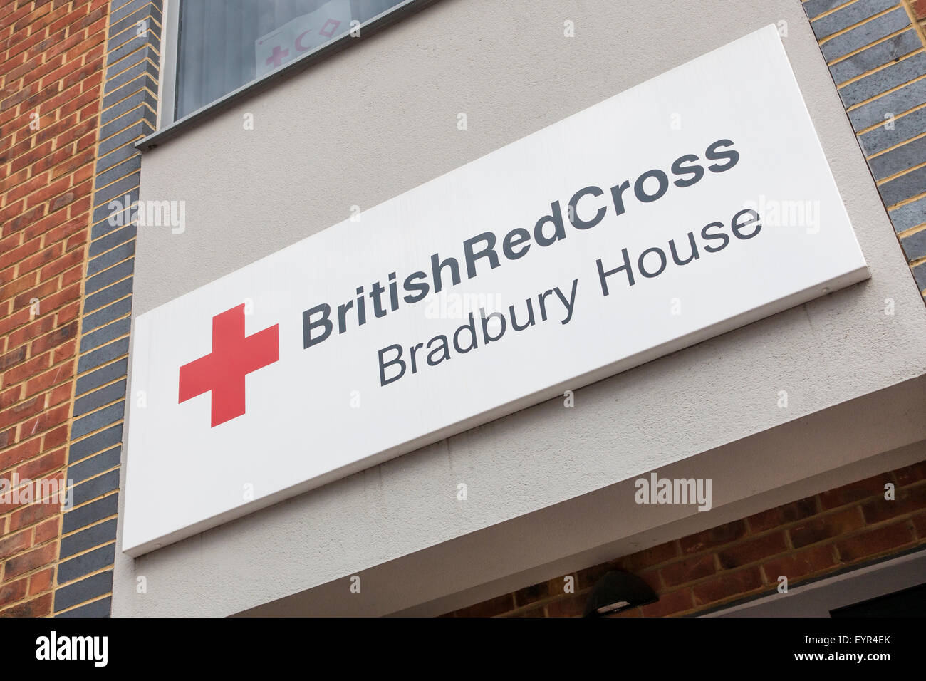 British Red Cross Sign  Bradbury House Canterbury Stock Photo