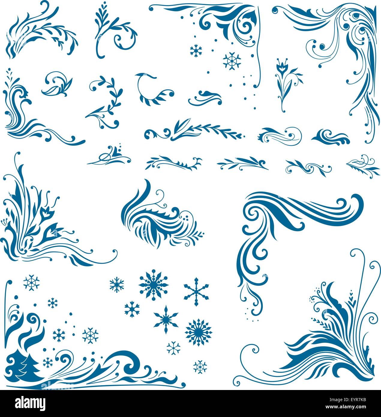 Vignette border snow hi-res stock photography and images - Alamy