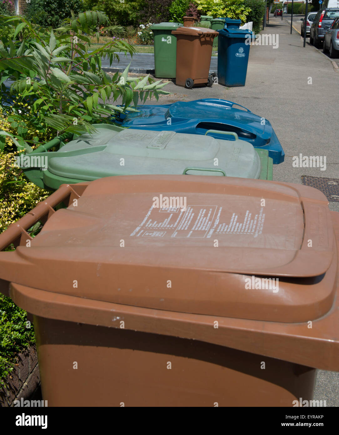 Domestic waste in wheelie bins hi-res stock photography and images - Alamy