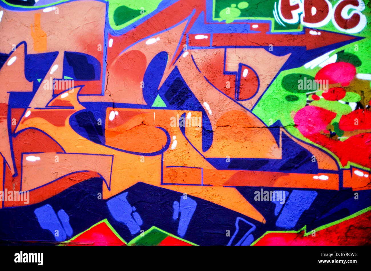 Colorful Abstract street art Stock Photo