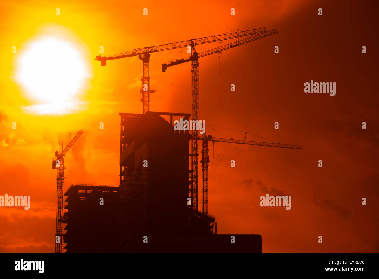 COMMERCIAL URBAN CONSTRUCTION SITE Stock Photo Alamy