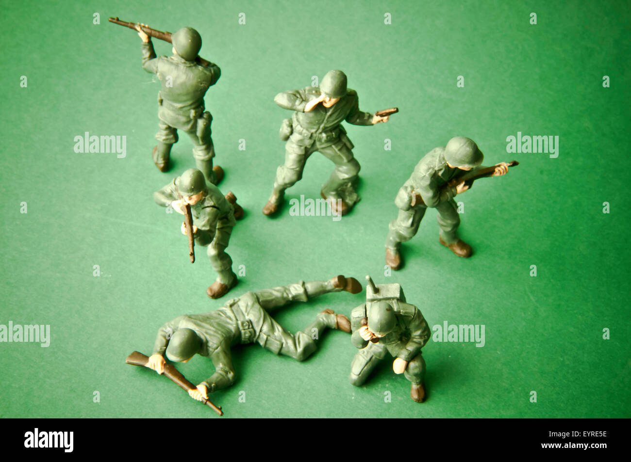 US army toy plastic soldiers Stock Photo