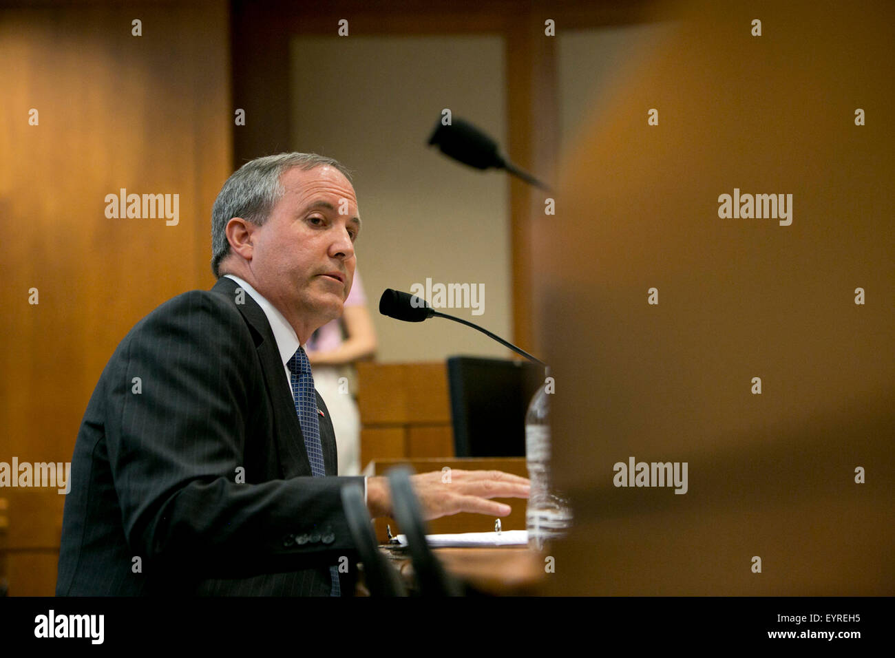 Texas Attorney General Ken Paxton testifies in front of the Senate Committee on Health and Human Services Stock Photo