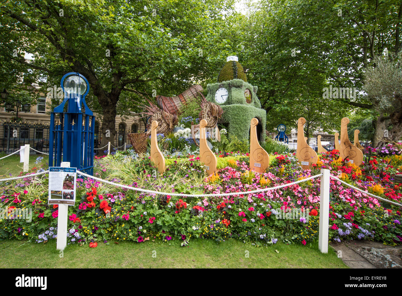Birmingham City, Chelsea flower Show, display outside Birmingham