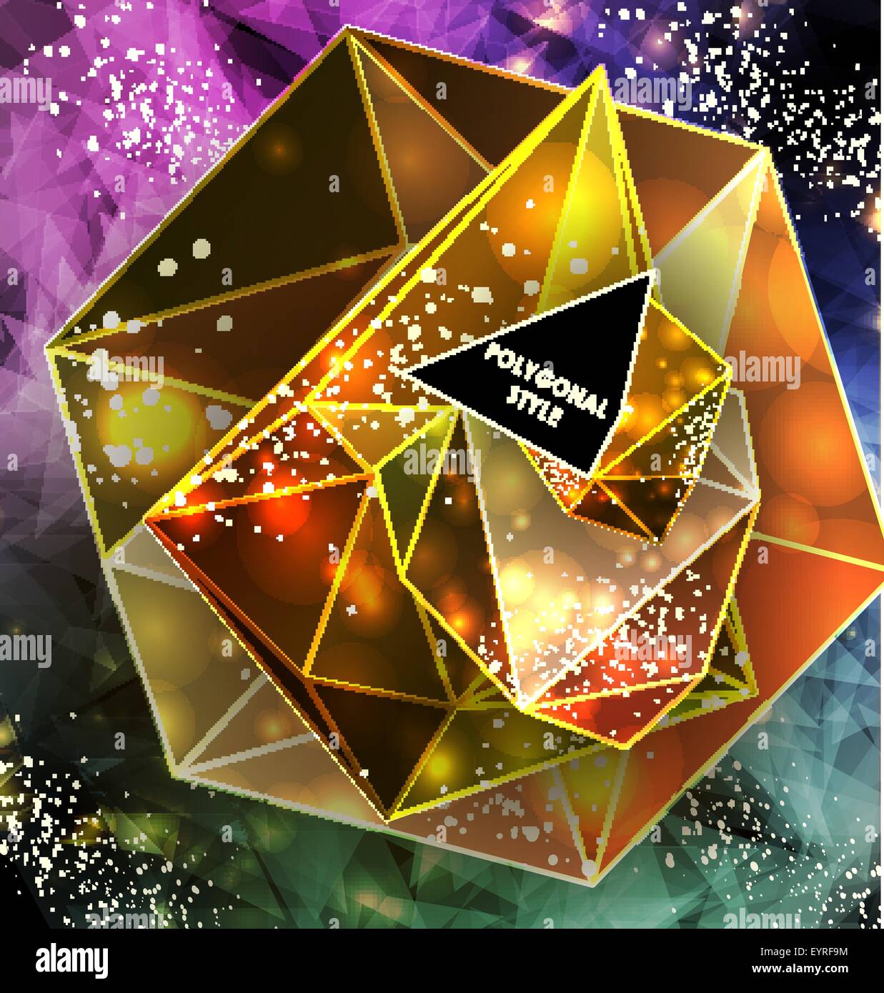 polygonal triangles and space background Stock Vector Image & Art - Alamy
