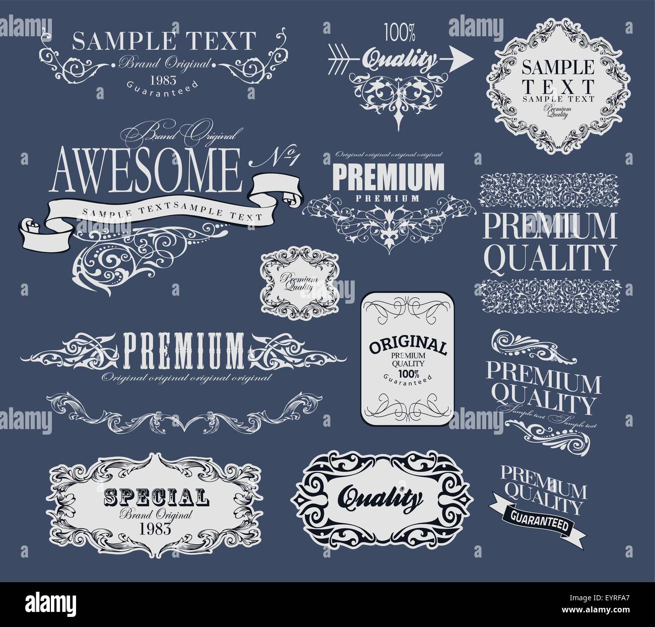Set of calligraphic elements for design Stock Vector Image & Art - Alamy