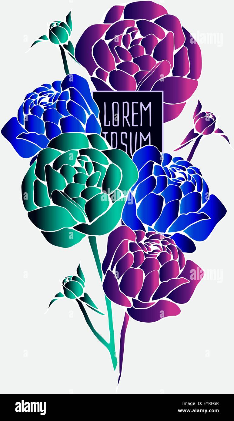 beautiful flower background art Stock Vector Image & Art - Alamy