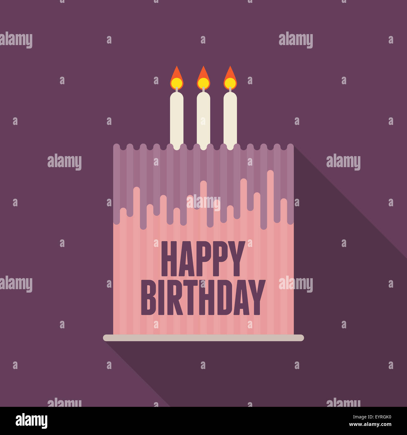 Vector illustration of flat birthday cake design element Stock Photo ...