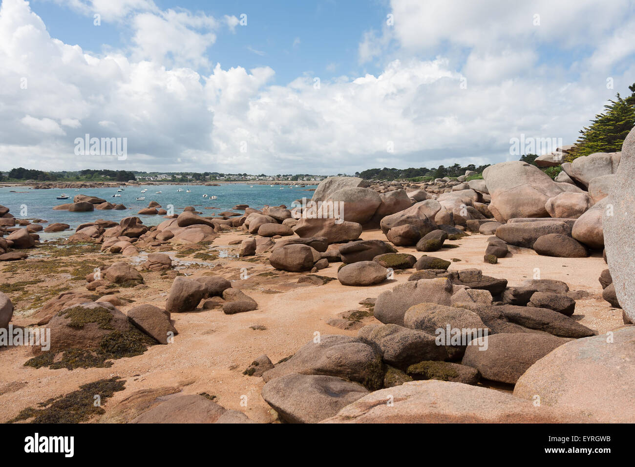 Brittany coast rock bay sea hi-res stock photography and images - Alamy