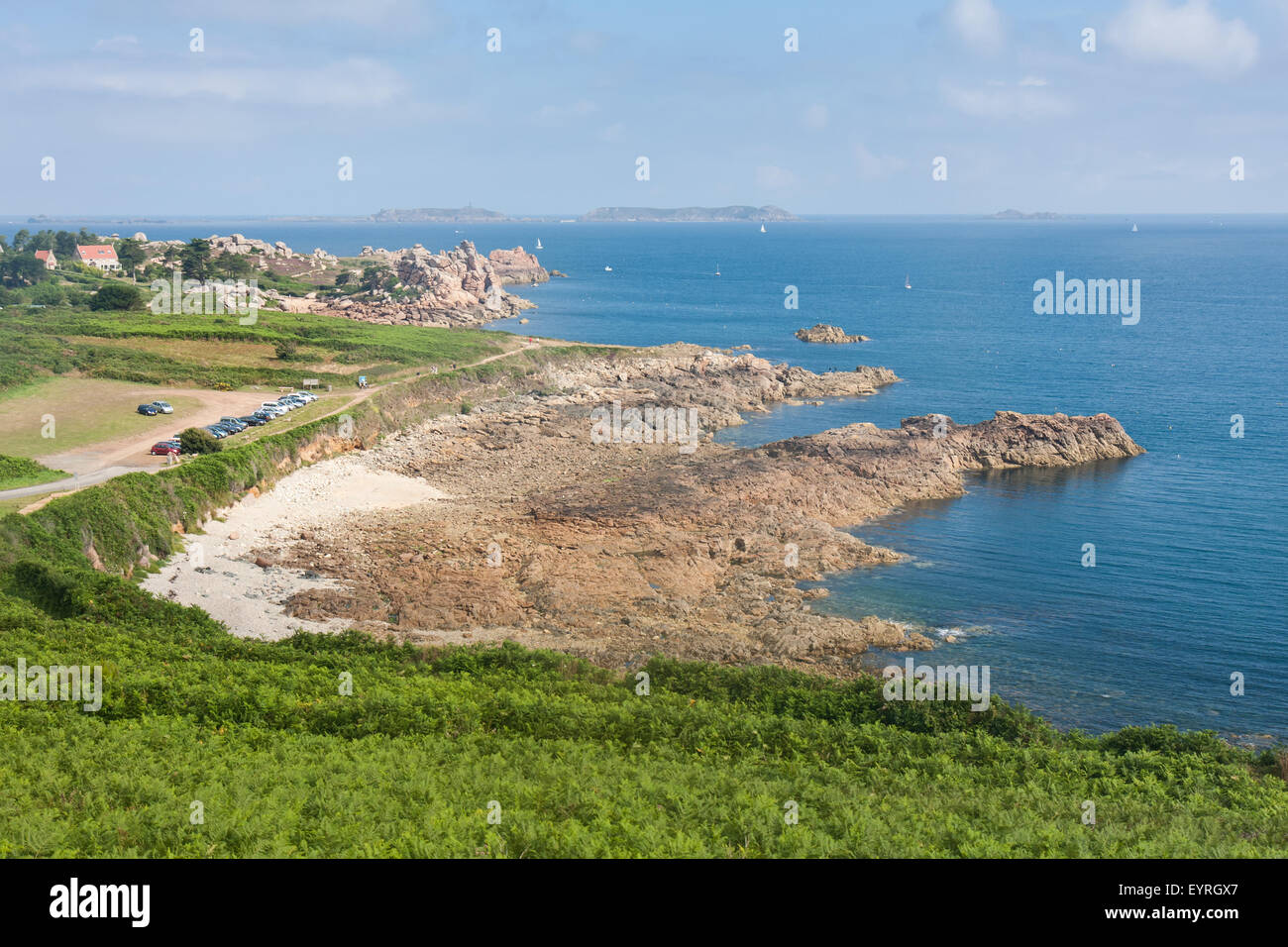 Brittany coast rock bay sea hi-res stock photography and images - Alamy