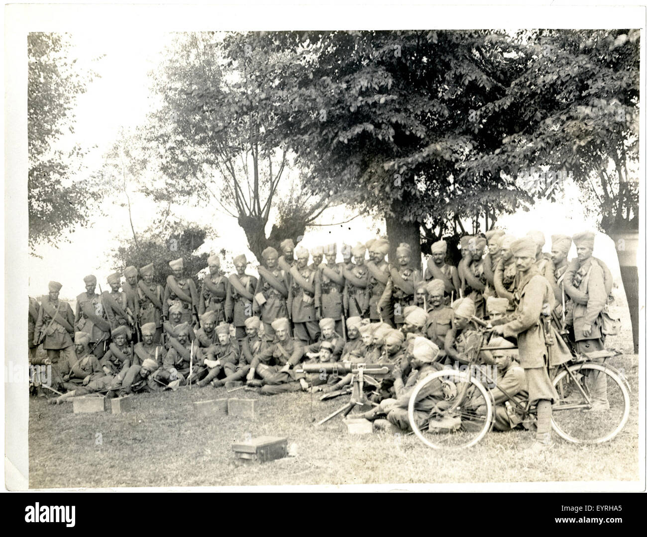 6th Jat Regiment Headquarters Group [near Merville, France] Photographer H Stock Photo