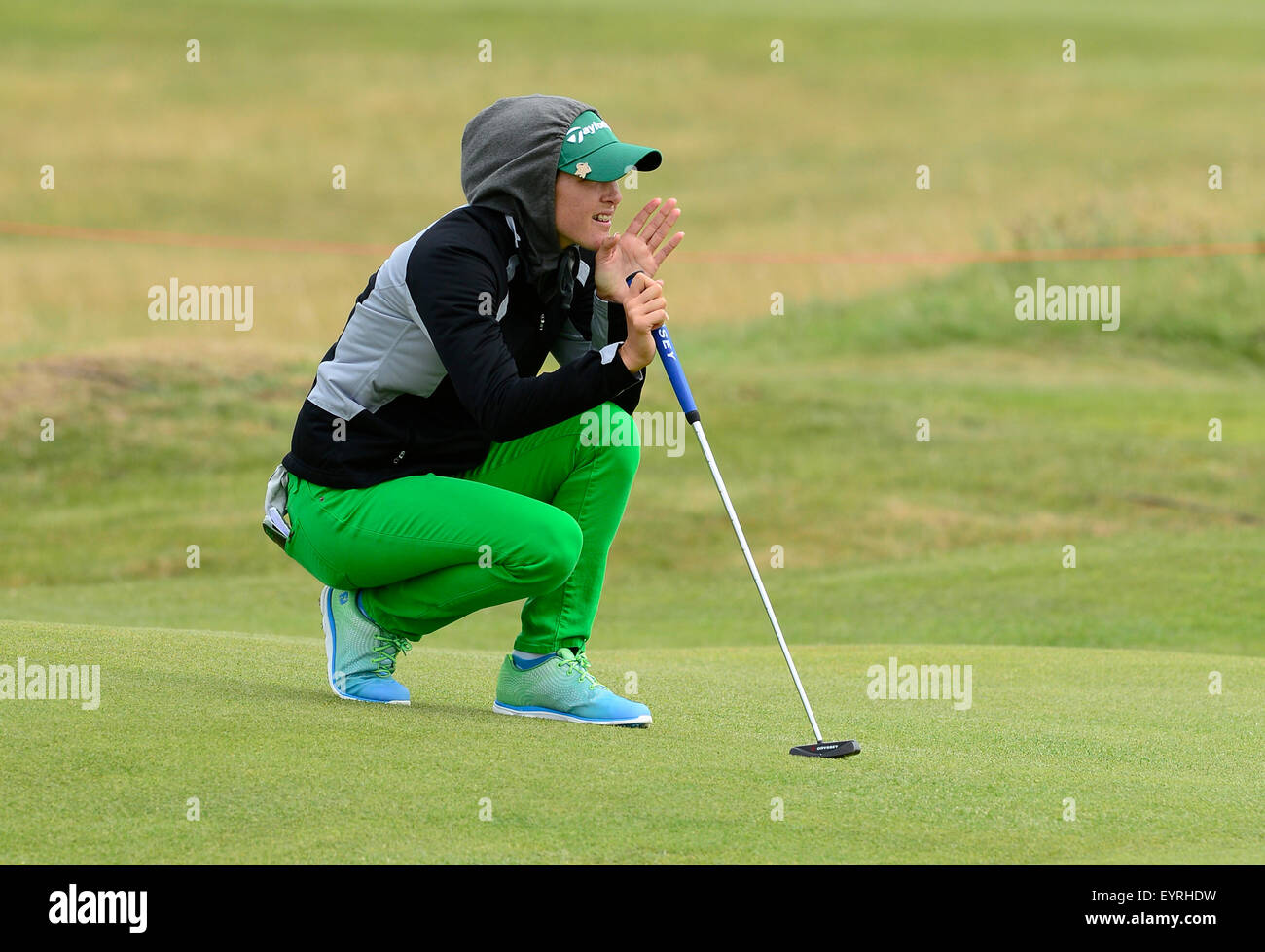 Turnberry, Scotland. 02nd Aug, 2015. Ricoh Womens British Open Golf Final round on Day 4. Jaye Marie Green on the 16th green Credit:  Action Plus Sports/Alamy Live News Stock Photo