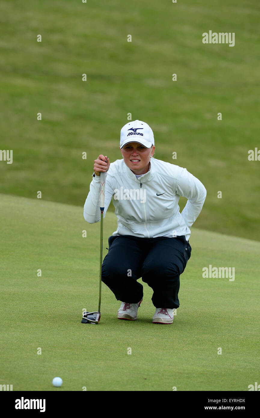 Turnberry, Scotland. 02nd Aug, 2015. Ricoh Womens British Open Golf Final round on Day 4. Nanna Koerstz Madsen on the 16th Credit:  Action Plus Sports/Alamy Live News Stock Photo