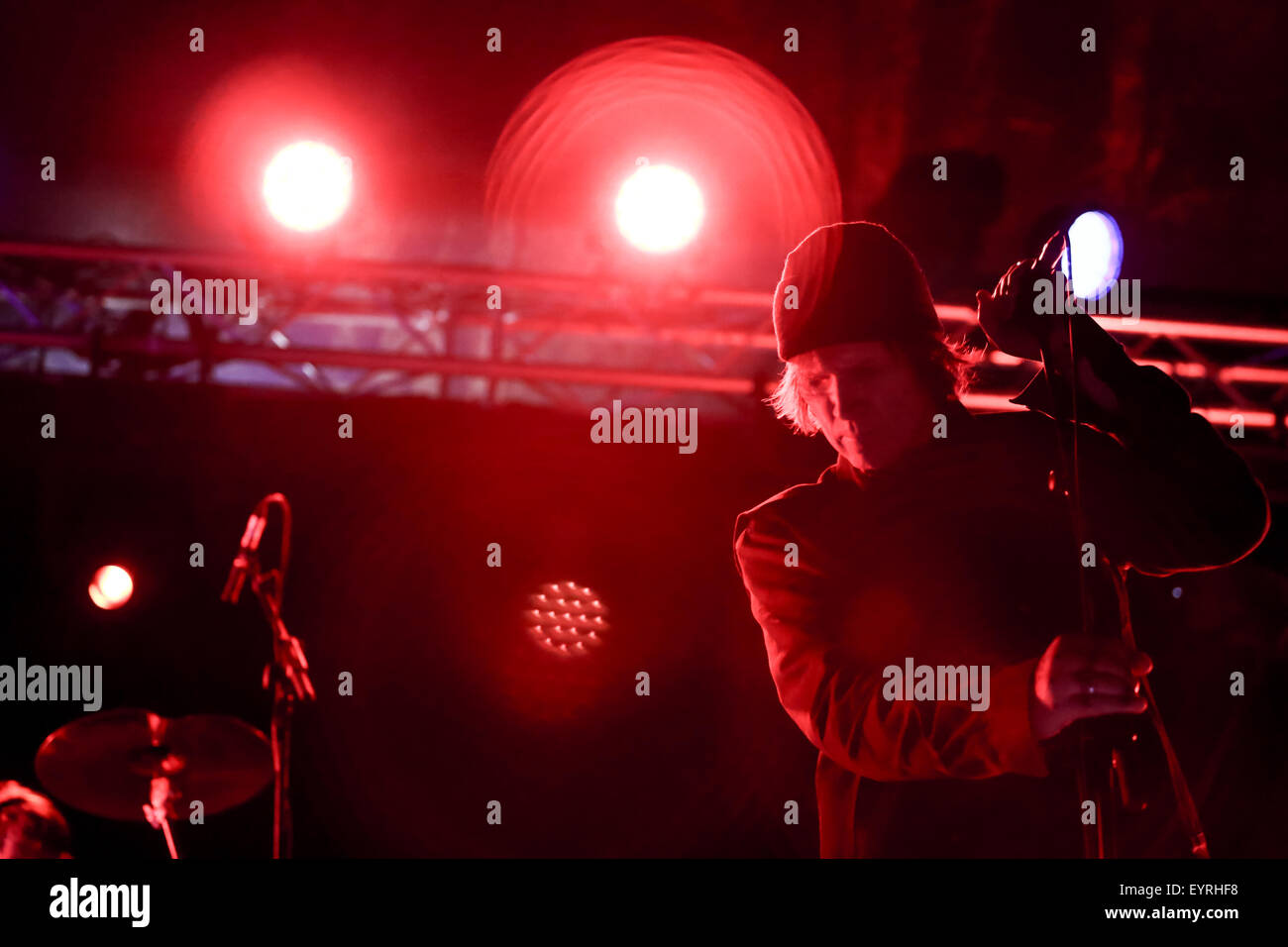 Penrith, Cumbria, UK. 2nd August 2015. Mark Lanegan Band performs live on the Calling Out Stage at Kendal Calling 2015. Credit:  Simon Newbury/Alamy Live News Stock Photo