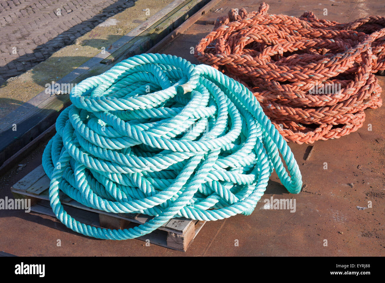 Old rope twisted tied in hi-res stock photography and images - Alamy