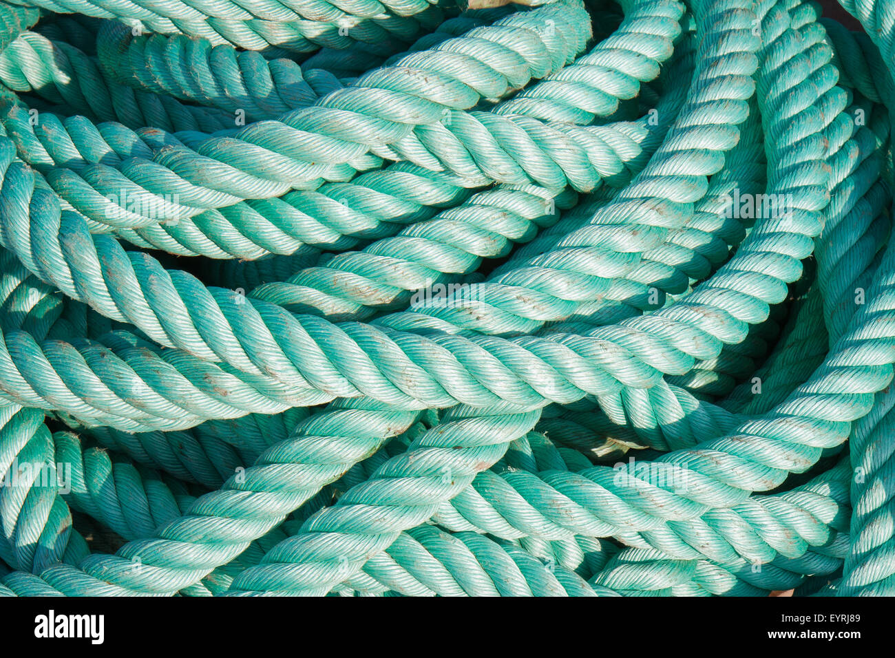 Nylon rope at a ship in the harbor Stock Photo Alamy