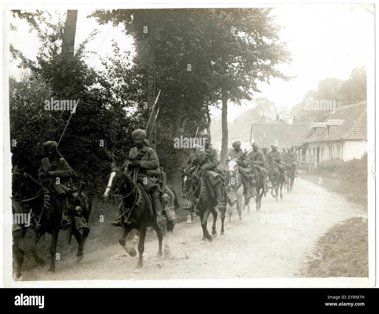 Lancer Infantry An image of Indian Lancers marching in France during World War I ...