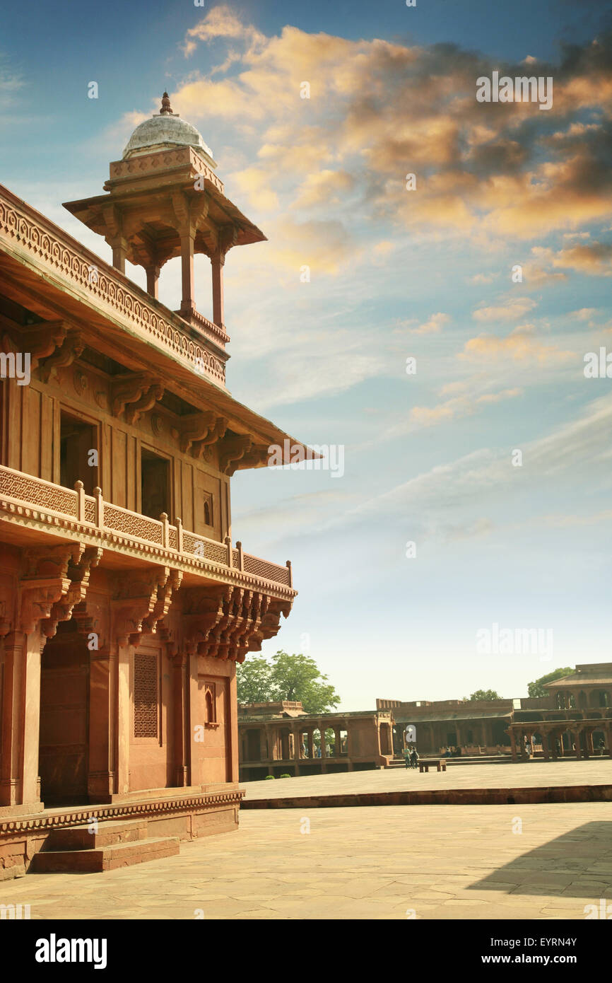 Asia, India, Uttar Pradesh, Fatehpur Sikri, Diwan-i-Khas Stock Photo
