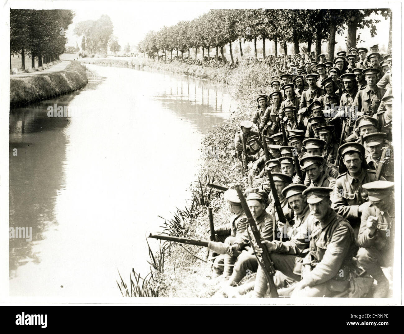 Image showing a battalion of soldiers from the new army resting during ...