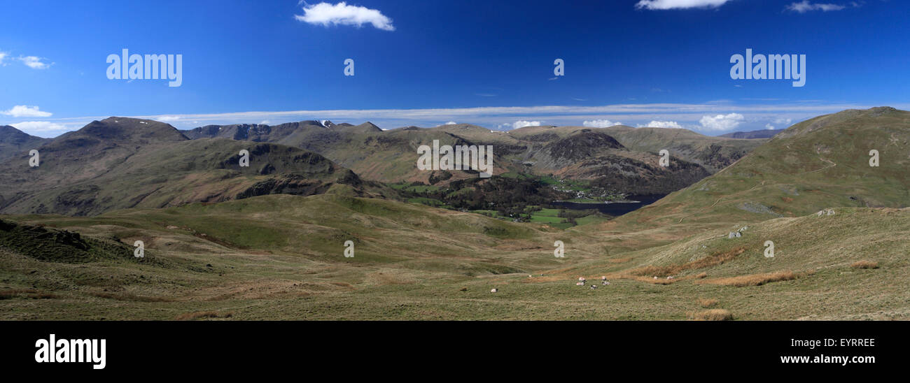 The Helvellyn mountain Range and Patterdale valley, Lake District