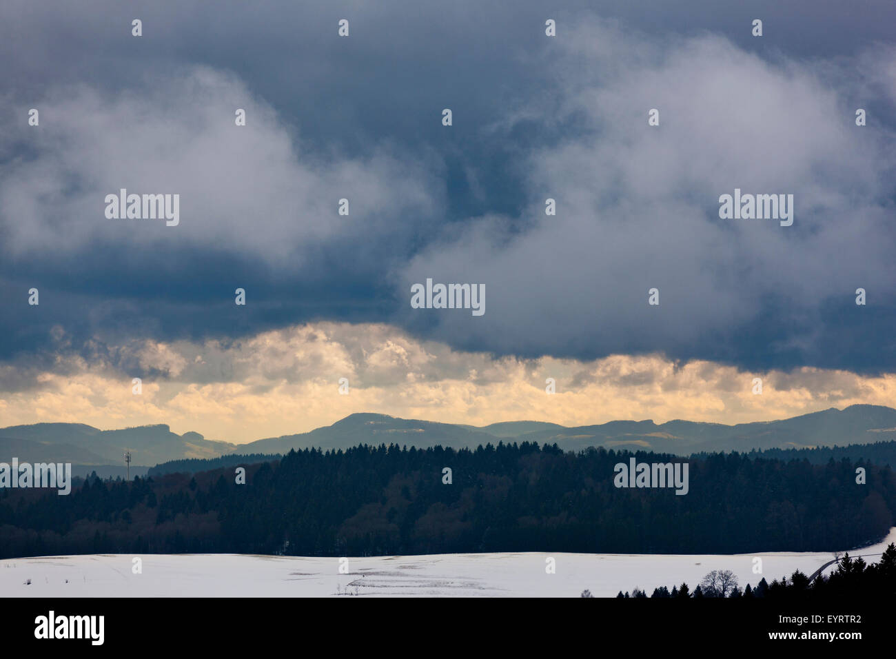 Clouds over the Black Forest Stock Photo - Alamy