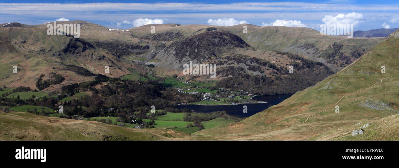 The Helvellyn mountain Range and Patterdale valley, Lake District