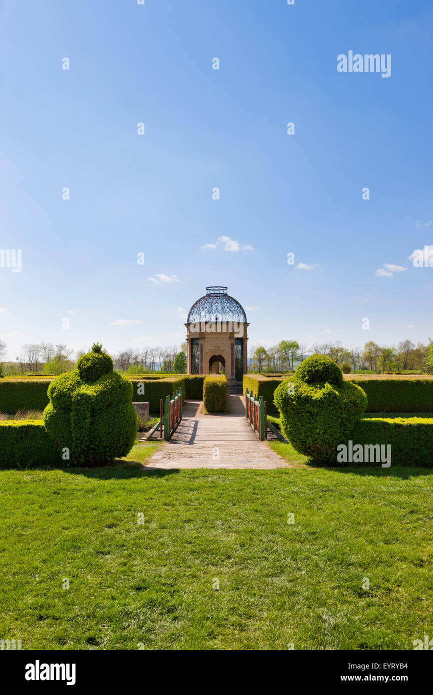 Pavilion in the castle grounds, Chateau Cormatin, France Stock Photo