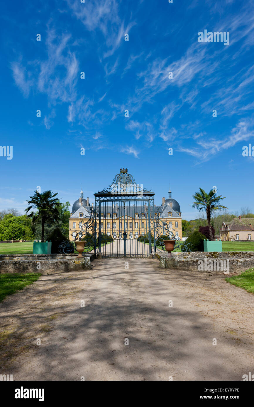 Château de Digoine', entrance, castle gate Stock Photo