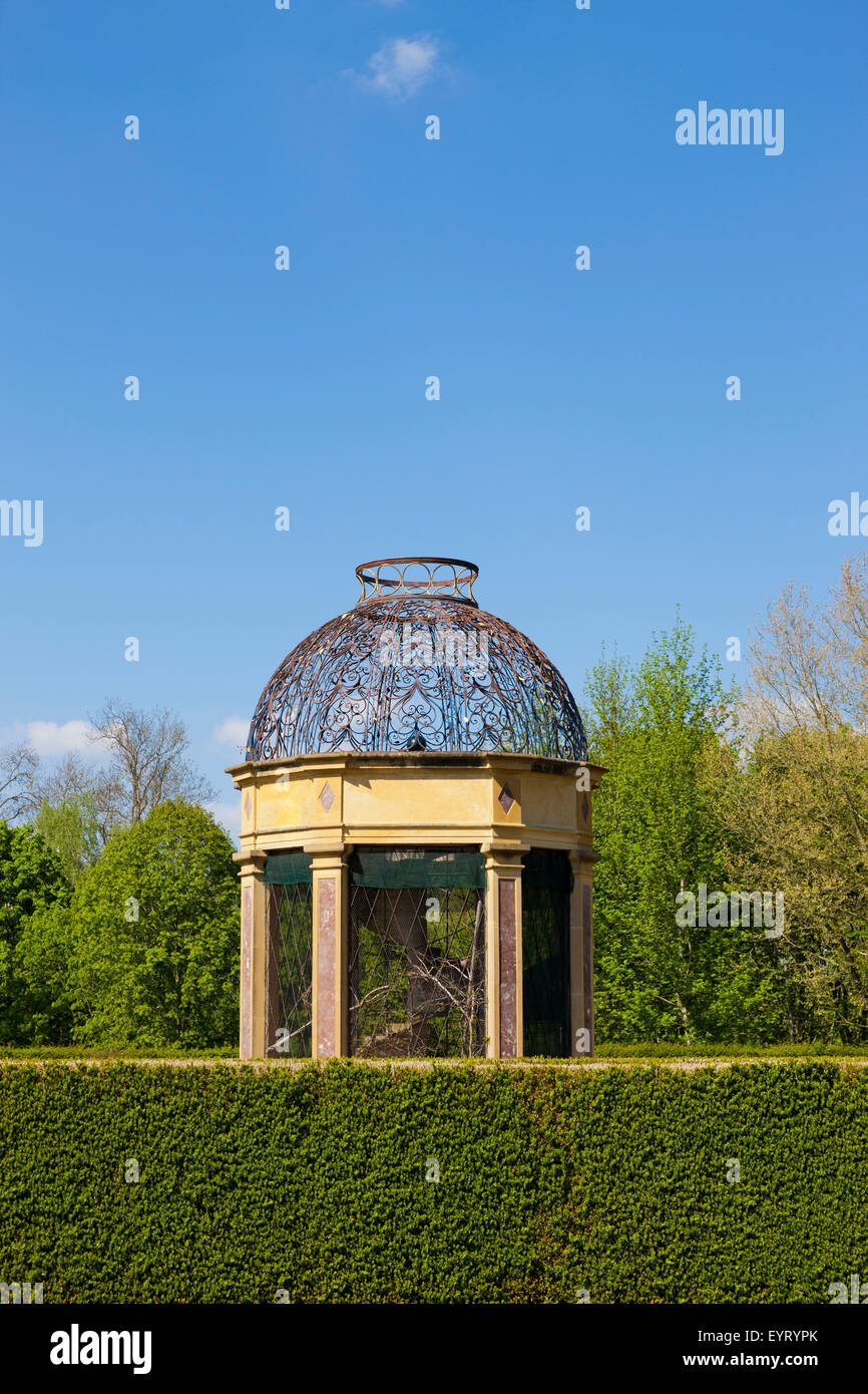 Pavilion in the castle grounds, Chateau Cormatin, France Stock Photo