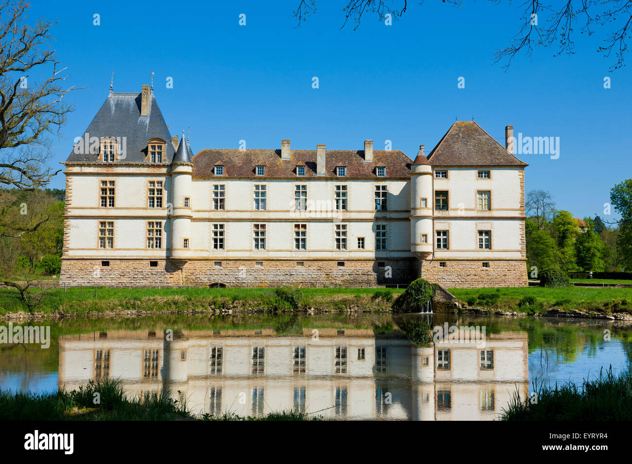 Château de Cormatin, west facade, France, Stock Photo