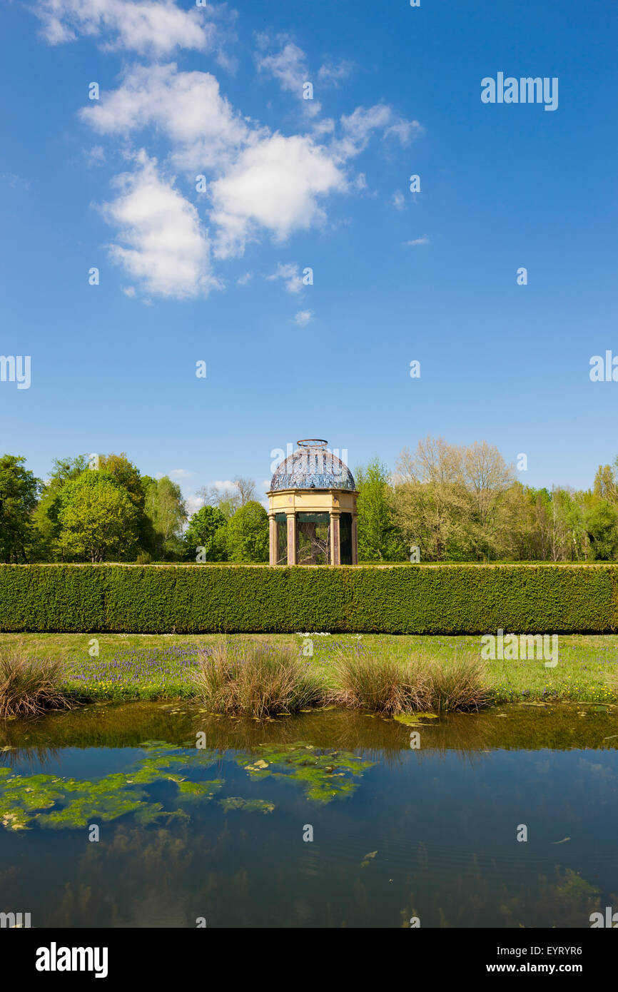 Pavilion in the castle grounds, Chateau Cormatin, France Stock Photo
