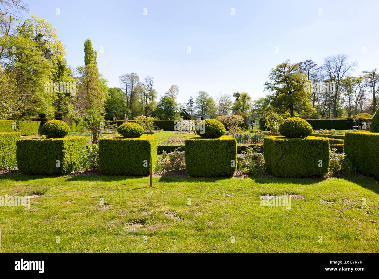 Castle grounds of Chateau Cormatin, France Stock Photo