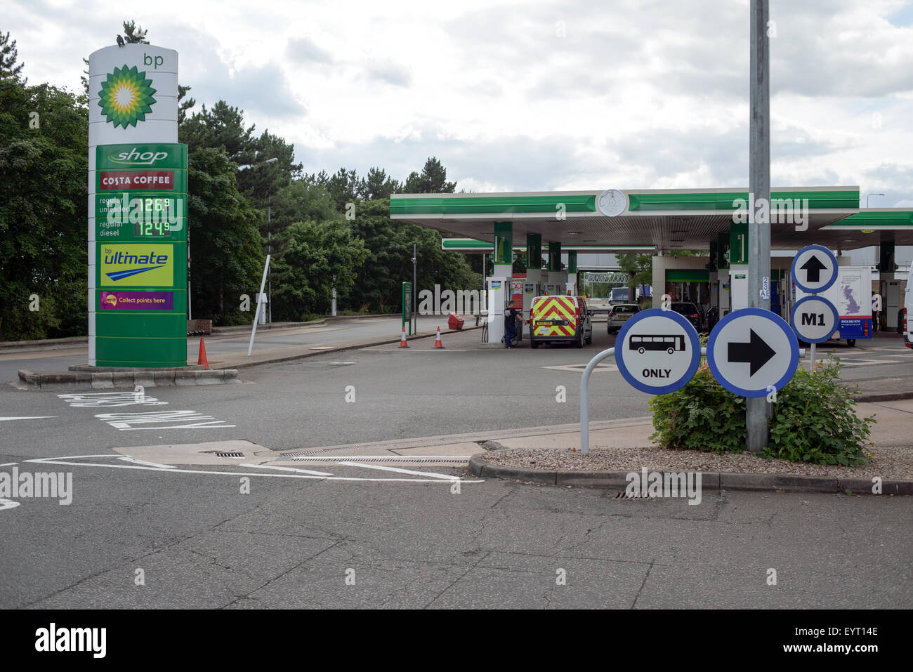 Trowell M1 Service Moto Nottinghamshire Stock Photo