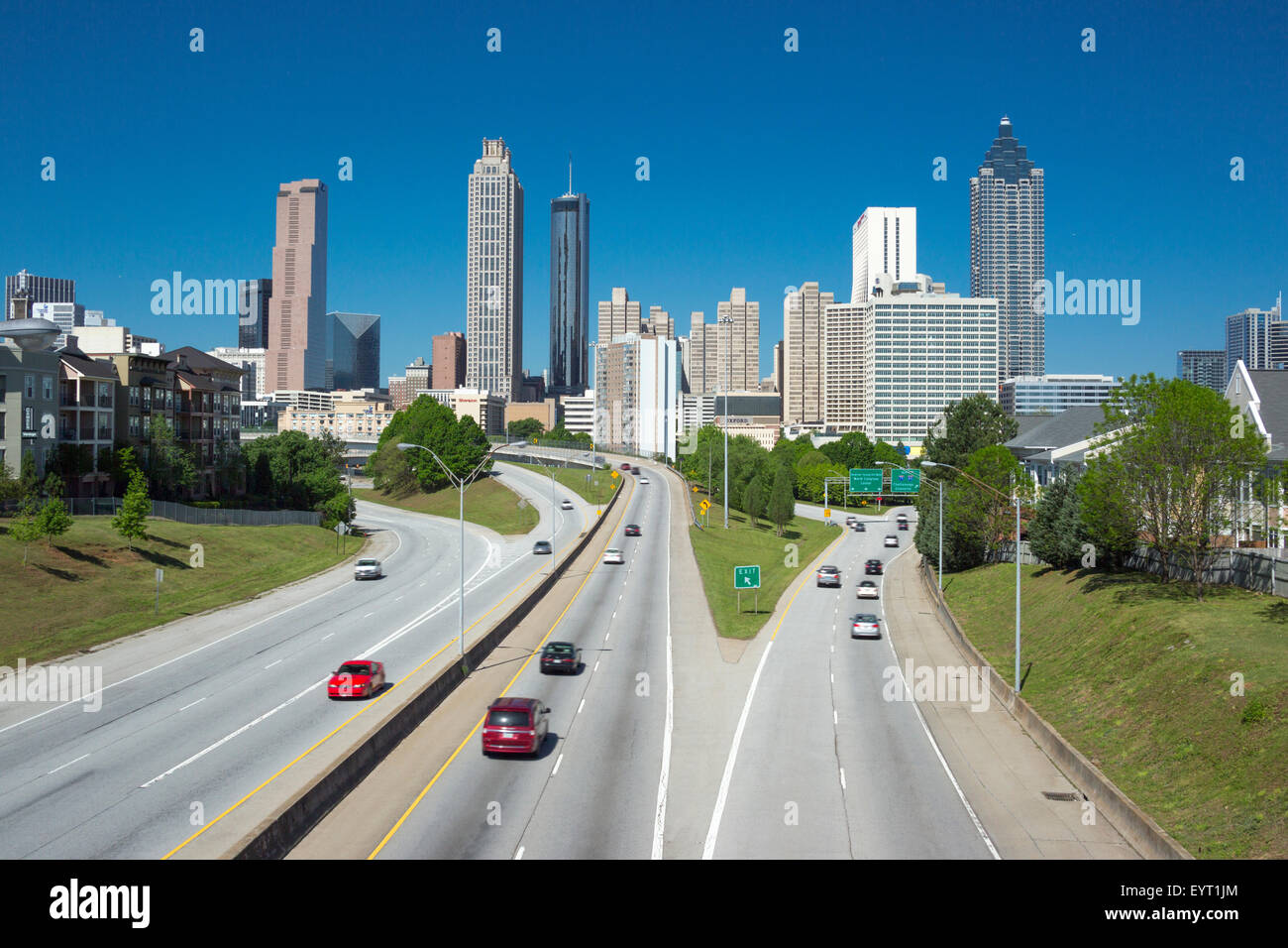 FREEDOM PARKWAY DOWNTOWN SKYLINE ATLANTA USA Stock Photo Alamy