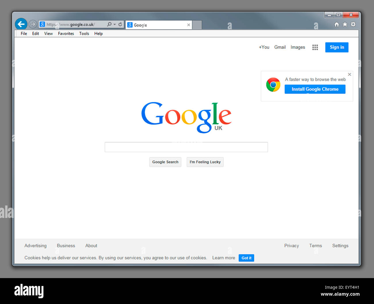 Google Search Engine Homepage Stock Photo