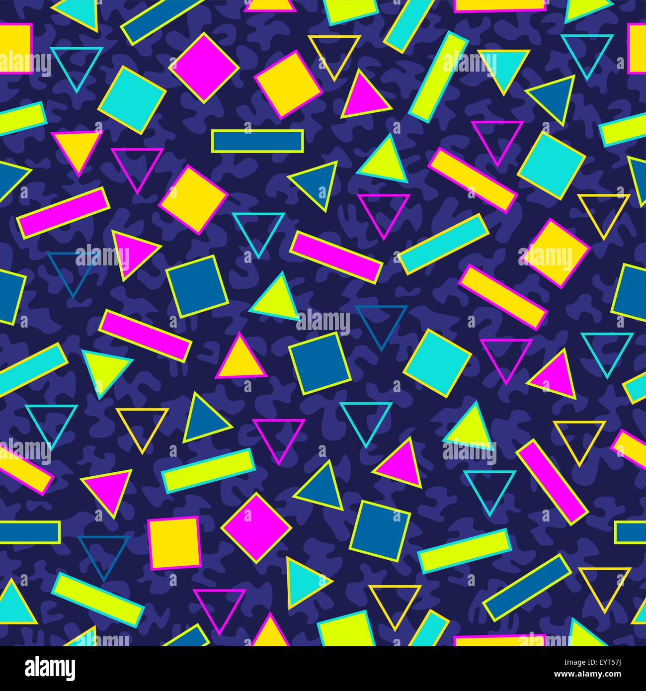 Retro vintage 80s memphis fashion style seamless pattern illustration ...