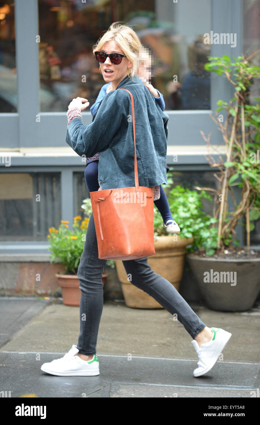Sienna Miller and daughter Marlowe out and about in New York City(02)