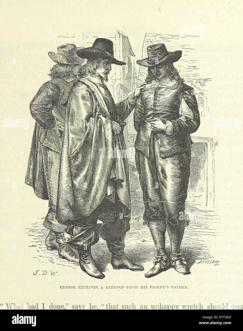 Image taken from page 31 of 'The Life and Adventures of Robinson Crusoe ... With a portrait, and one hundred illustrations by J. D. Watson, engraved on wood by the brothers Dalziel. [Part two is abridged.]' Image taken from page 31 of 'The Life and Adventures Stock Photo