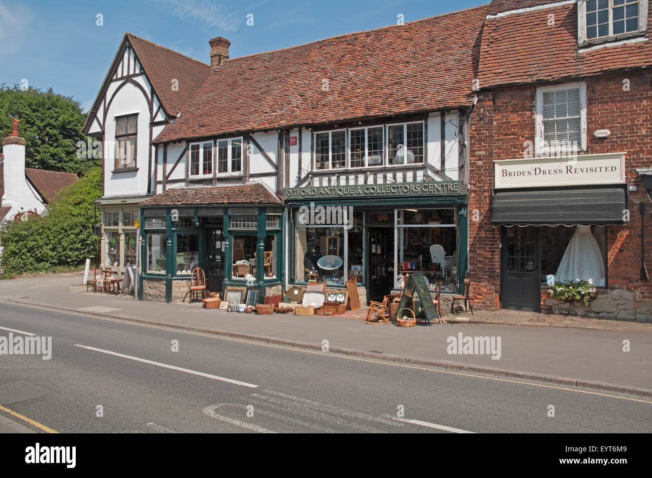 Otford, Kent, England, Antique Shop High Street Stock Photo