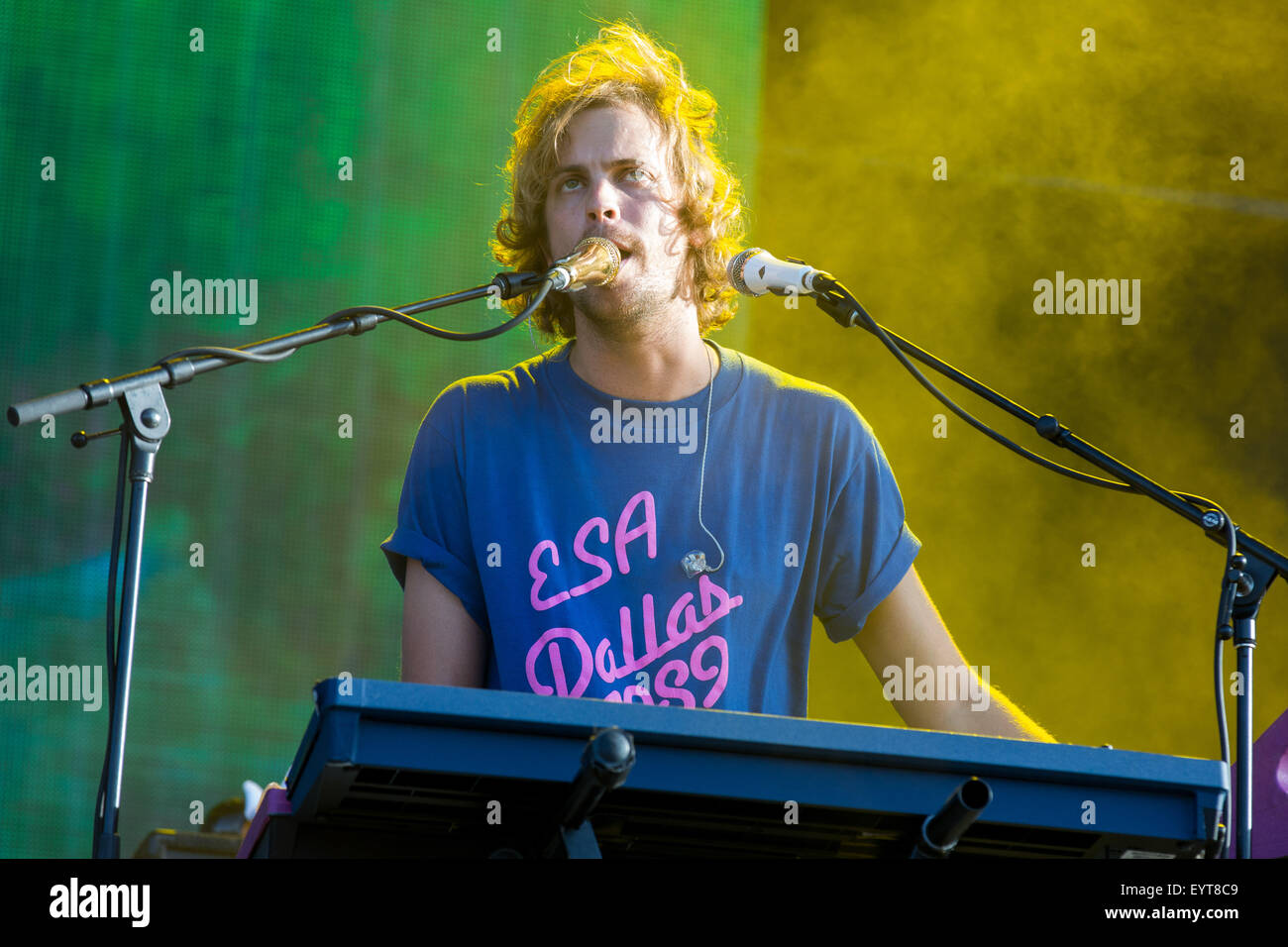 Chicago, Illinois, USA. 1st Aug, 2015. Musician JAY WATSON of Tame Impala  performs live in Grant