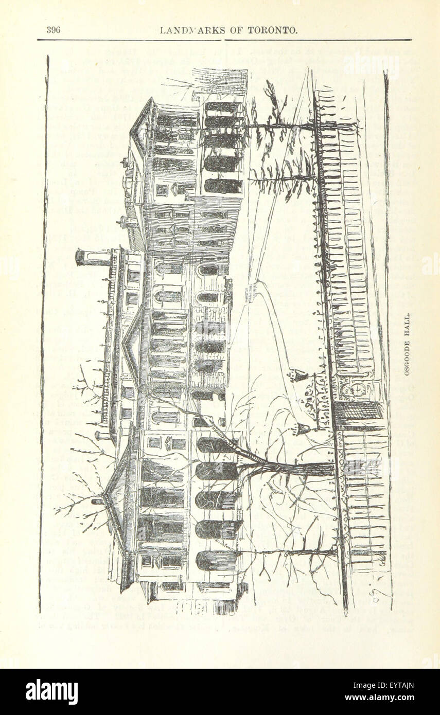 Image taken from page 488 of 'Robertson's Landmarks of Toronto. A collection of historical sketches of the old town of York from 1792 until 1833 (till 1837) and of Toronto from 1834 to 1893 (to 1914). Also ... engravings ... Published from the Toronto “Ev Image taken from page 488 of 'Robertson's Landmarks of Toronto Stock Photo