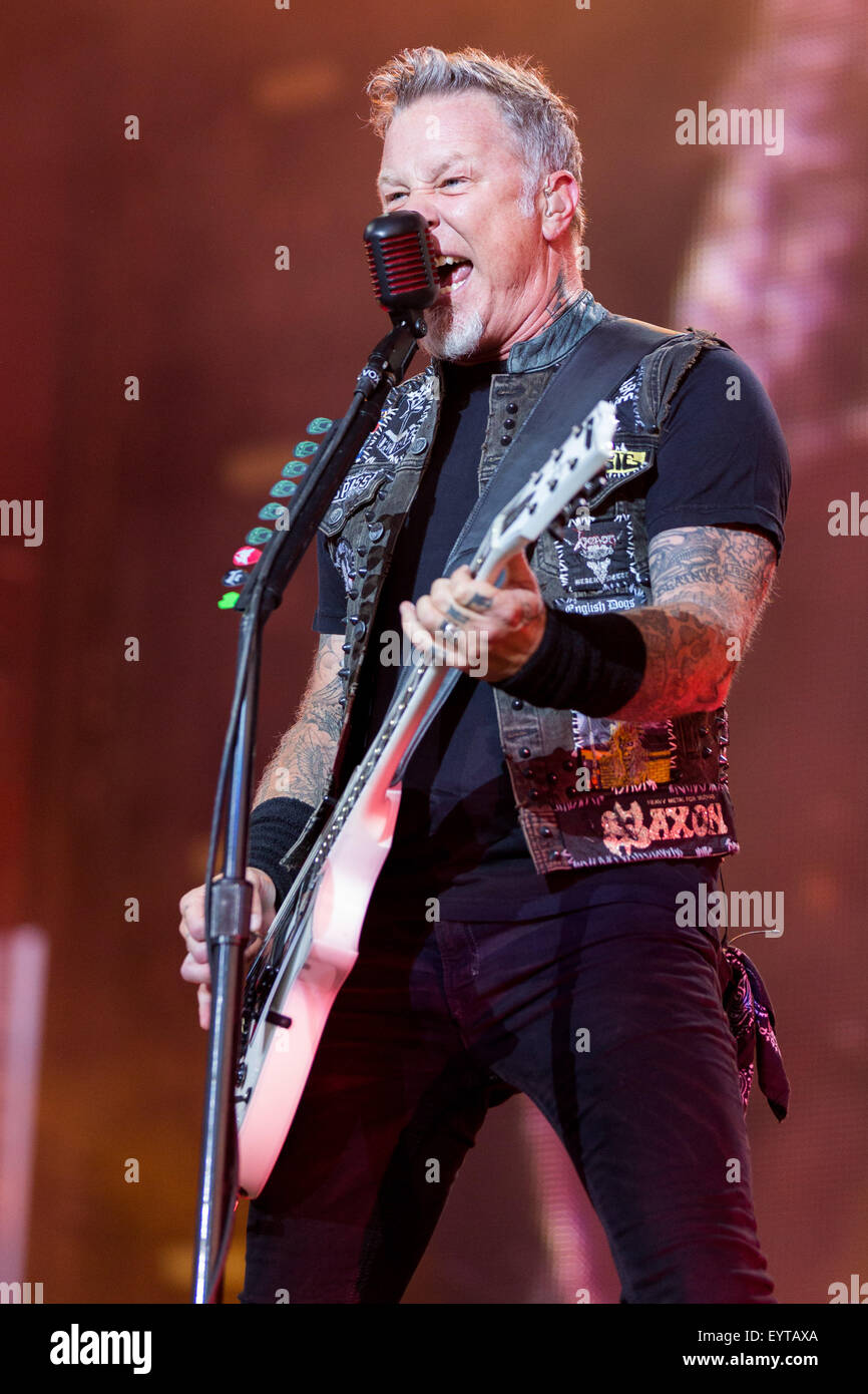Chicago, Illinois, USA. 1st Aug, 2015. Musician JAMES HETFIELD of