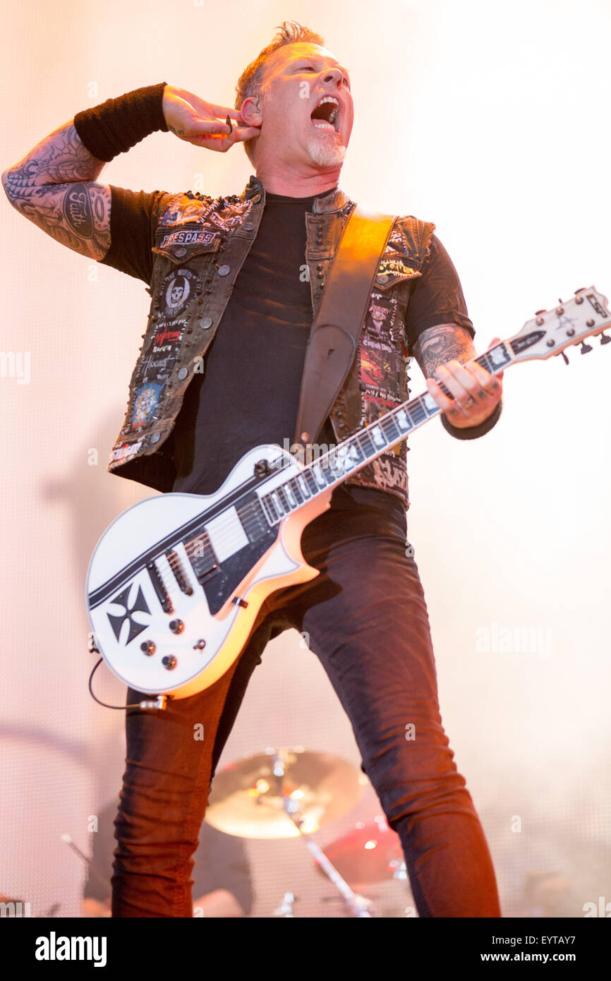 Chicago, Illinois, USA. 1st Aug, 2015. Musician JAMES HETFIELD of