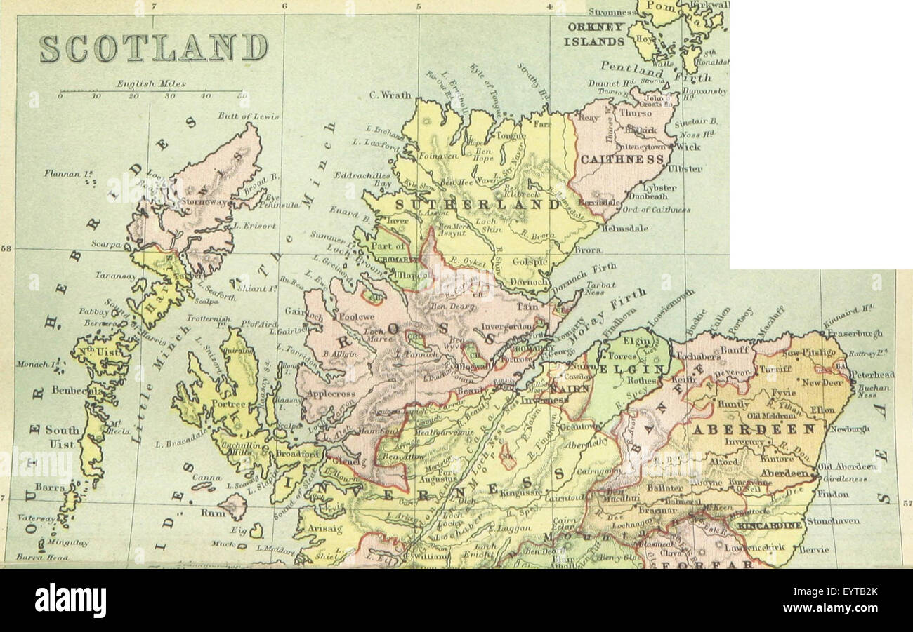 Map '.' extracted from Flickr ID 11138983263 Image taken from page 508 of '[Oliver and Boyd's Pronouncing Stock Photo