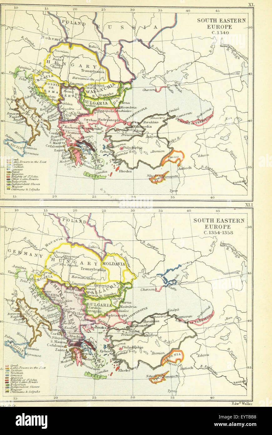 An image from 'The Historical Geography of Europe,' illustrating the ...