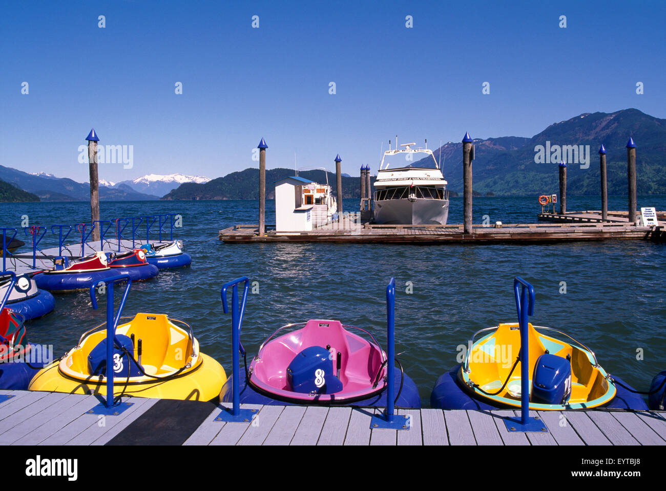 Bumper Boats on Harrison Lake, Harrison Hot Springs, BC, British